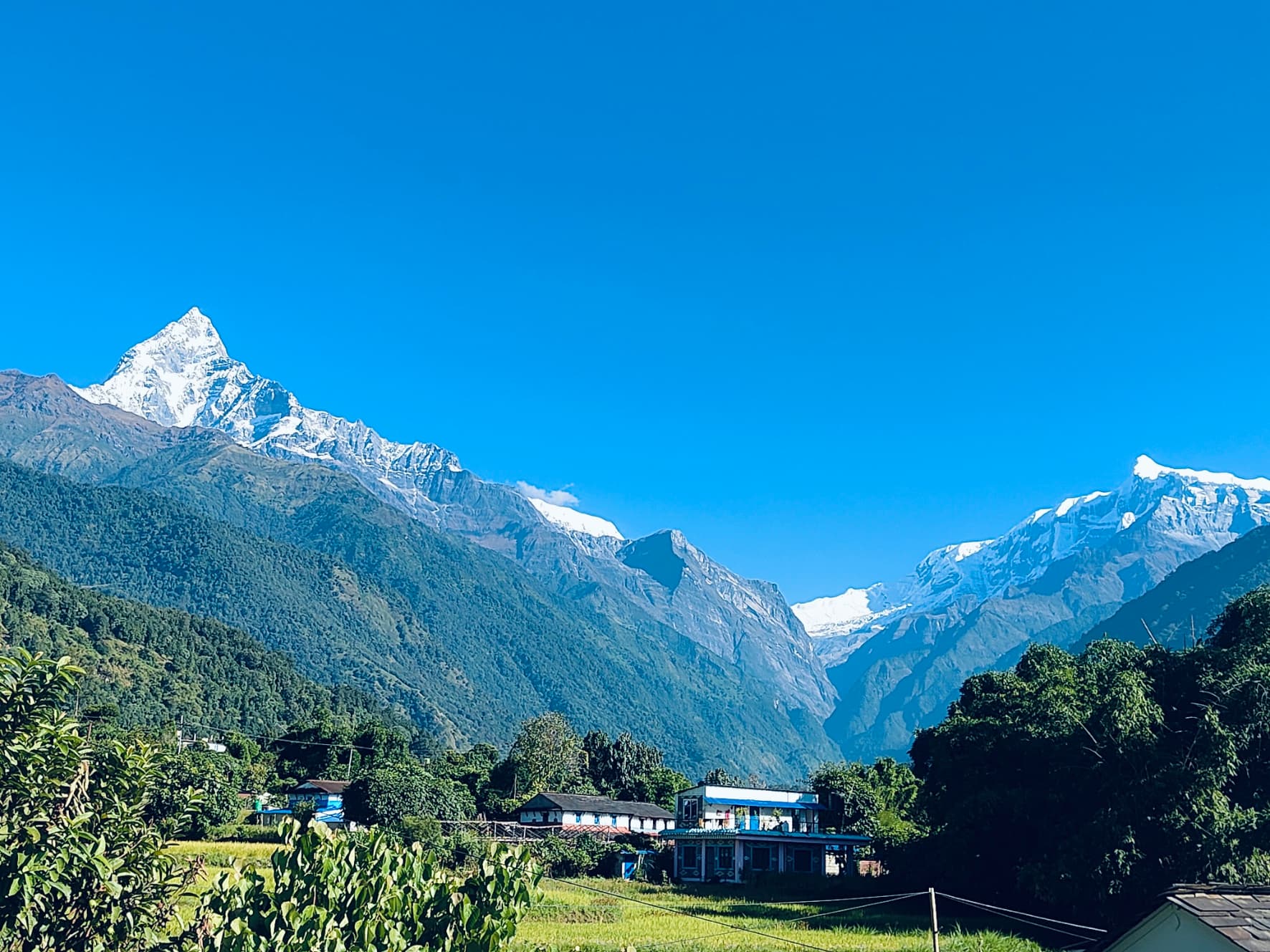 Himalayan mountain backdrop for yoga practice